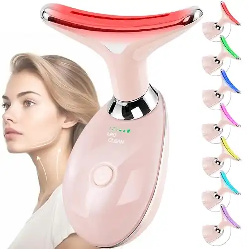 Facial Massager for Face and Neck, Red-Light-Therapy-for-Face and Neck